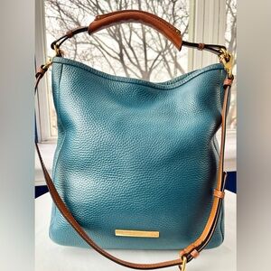 Marc By Marc Jacobs Teal and Brown Large Leather Hobo Bag
